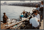 Film crew with fishermen in Istanbul