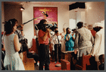 Crew filming Central Holiness Church of God choir and churchgoers
