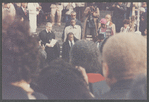 David Baldwin amid crowd at James Baldwin's funeral
