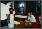 Amiri Baraka talking to Karen Thorsen