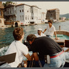 Film crew shooting from boat in Istanbul