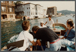 Film crew shooting from boat in Istanbul