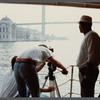 Film crew shooting across water in Istanbul