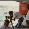 Film crew shooting across water in Istanbul