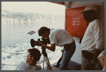 Film crew shooting across water in Istanbul