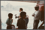 Film crew shooting across water in Istanbul