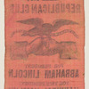 [Lincoln 1860 campaign ribbon]