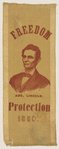[Lincoln 1860 campaign ribbon]