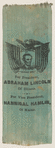 [Lincoln 1860 campaign ribbon]