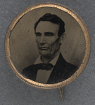 [Lincoln 1860 button]