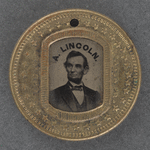 [Lincoln-Johnson button]