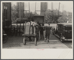 Meeting casket at railroad station. Shelbyville, Indiana.