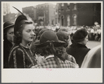 Girls watching the parade, Cincinnati, Ohio.
