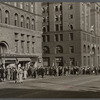 People waiting for parade to pass, Omaha, Nebraska.