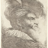 Man with a Long Beard, Wearing a Headdress and Fur Cap, Facing Right
