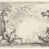 A Satyr Seated Beside a Statue of Priapus