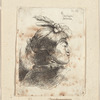 Man Wearing a Small Turban Ornamented with Plumes and Ribbon, Facing Right