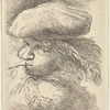 Young Man Sounding a Trumpet, Wearing a Flat Cap