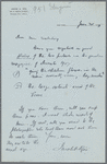 Letter to Miss Waterbury