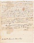 Letter from Arthur Lee