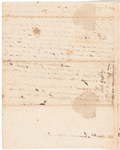 Letter from Arthur Lee