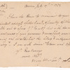 Letter to [George Washington]