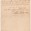 Order from the Massachusetts Senate and House of Representatives