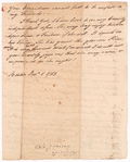 Letter to an unidentified correspondent