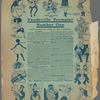 Inside back cover of the periodical The Vaudeville Prompter, No. 3, featuring caricatures of various performer types