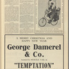 Publicity image of Vaudeville performers The Wilhat Troupe on a bicycle as published in the periodical The Missouri Breeze, X-Mas issue