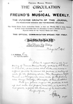 Freund's musical weekly