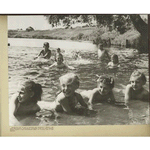 Belarusian children on a river in Minsk