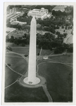 Washington D.C., the Washington Monument in foreground, National Museum at apex; upper left center market; upper right temporary War Department buildings, Dept. of Agriculture grounds in center.