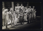 Ethel Merman (center), Clifford Sales, Marlene Cameron, Camilla De Witt, and Nancy Jean Raab, and ensemble in the stage production Annie Get Your Gun