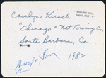 Carolyn Kirsch, "Chicago" national touring company