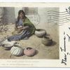 Moki Indian Woman Making Pottery.