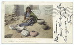 Moki Indian Woman Making Pottery.