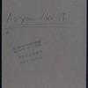 As You Like It: Individual Performers