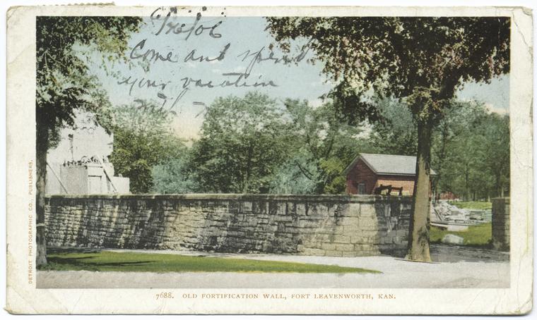 Old Fortification Wall, Ft. Leavenworth, Kans. - NYPL Digital Collections