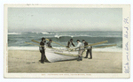 Launching Life Boat, Provincetown, Mass.