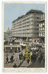 Lotta Fountain and Palace Hotel, San Francisco, Calif.