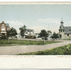 Town Hall and Catholic Church, Old Orchard, Me.