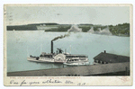 Str. Mt. Washington leaving Wharf, Weirs, Lake Winnipesaukee, N. H.
