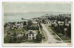 The Harbor (Town and Mackinac Isl. in distance), St. Ignace, Mich.