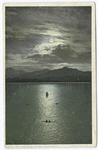 Moonlight on Mirror Lake (in Adirondacks, N. Y.), Lake Placid, N. Y.