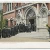 Harvard Class Day Exercises, Seniors entering Sanders Theatre, Memorial Hall, Cambridge, Mass.