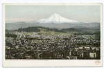 Mt. Hood and City Hall from Observation Hill, Portland, Ore.