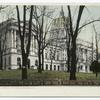 View through Trees, State Capitol, Harrisburg, Pa.