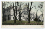 View through Trees, State Capitol, Harrisburg, Pa.