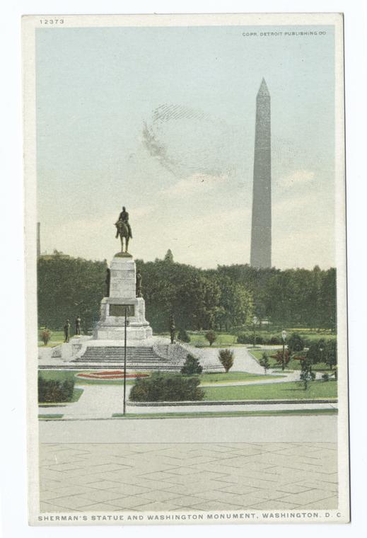 Sherman Statue and Washington Monument, Washington, D. C. - NYPL ...